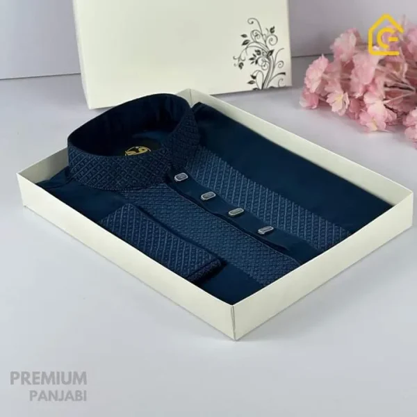 Panjabi -Black embroidered hand-chest